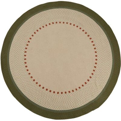 Maisons du Monde Tapis d'extérieur rond tressé beige et vert kaki D200 Vert 200x200cm - Publicité Maisons du Monde Tapis d'extérieur rond tressé beige et vert kaki D200 Vert 200x200cm - Publicité