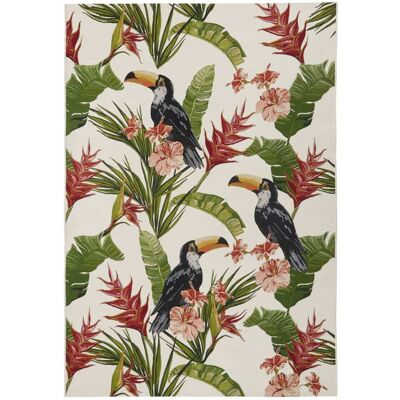 Maisons du Monde Tapis d'extérieur tissé jacquard motif tropical multicolore 160x230 Multicolore 160x230cm - Publicité Maisons du Monde Tapis d'extérieur tissé jacquard motif tropical multicolore 160x230 Multicolore 160x230cm - Publicité