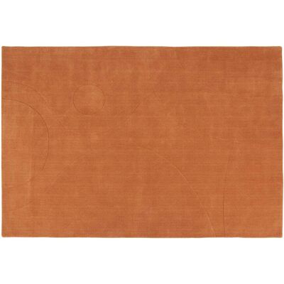 Maisons du Monde Tapis en laine tufté à motif contemporain ciselé orange 160x230 Orange 160x230cm - Publicité Maisons du Monde Tapis en laine tufté à motif contemporain ciselé orange 160x230 Orange 160x230cm - Publicité