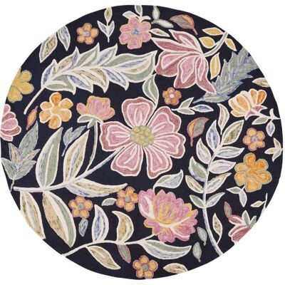 Maisons du Monde Tapis rond tufté motif floral multicolore D160 Multicolore 160x160cm - Publicité Maisons du Monde Tapis rond tufté motif floral multicolore D160 Multicolore 160x160cm - Publicité