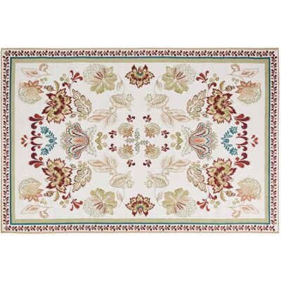 Maisons du Monde Tapis tissé jacquard motif bohème floral multicolore 160x230 Multicolore 155x230cm - Publicité Maisons du Monde Tapis tissé jacquard motif bohème floral multicolore 160x230 Multicolore 155x230cm - Publicité