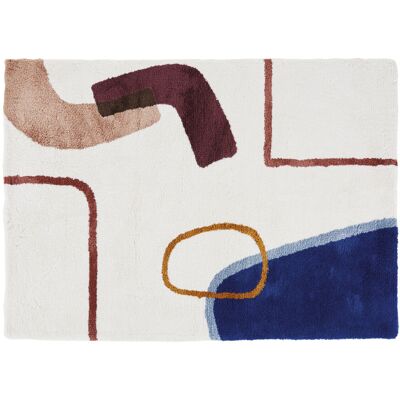 Maisons du Monde Tapis tufté à motifs écrus et multicolores 140x200 Blanc 140x200cm - Publicité Maisons du Monde Tapis tufté à motifs écrus et multicolores 140x200 Blanc 140x200cm - Publicité