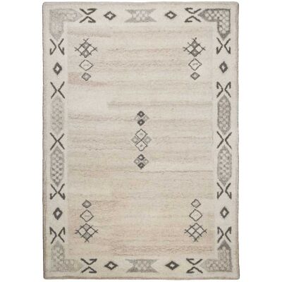 THEKO Tapis berbère en laine naturelle - Mélange 70x140 cm Beige 140x1x70cm - Publicité THEKO Tapis berbère en laine naturelle - Mélange 70x140 cm Beige 140x1x70cm - Publicité