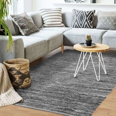 Tapis en cuir Deco Factory Skin - 160x230 cm - Gris Clair - Publicité Tapis en cuir Deco Factory Skin - 160x230 cm - Gris Clair - Publicité