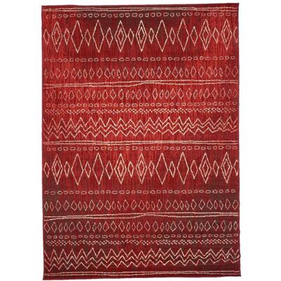 Un Amour De Tapis - Tapis berbère style - 200x290cm - Rouge - Polypropylène - Décoration intérieure - Publicité Un Amour De Tapis - Tapis berbère style - 200x290cm - Rouge - Polypropylène - Décoration intérieure - Publicité