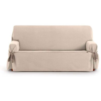 Eysa Housse de canapé 3 places avec des rubans écru 180 - 230 cm Beige 230x110x180cm - Publicité Eysa Housse de canapé 3 places avec des rubans écru 180 - 230 cm Beige 230x110x180cm - Publicité