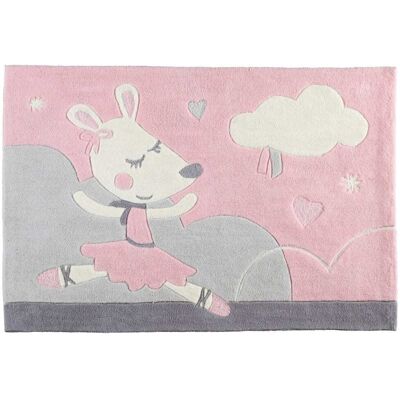 Sauthon Tapis de chambre tufté en acrylique Rose 130x2x90cm - Publicité Sauthon Tapis de chambre tufté en acrylique Rose 130x2x90cm - Publicité