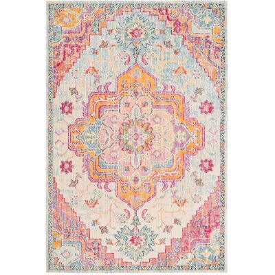 Safavieh Tapis de transition en polypropylène bleu/rose, 152 x 244 cm Multicolore 244x0x152cm - Publicité Safavieh Tapis de transition en polypropylène bleu/rose, 152 x 244 cm Multicolore 244x0x152cm - Publicité