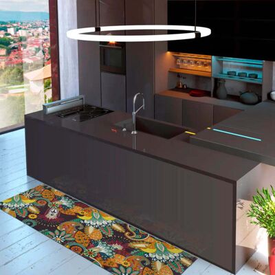 Atticgo Tapis de cuisine lavable bohème multicolore 52x200 cm Multicolore 200x0x52cm - Publicité Atticgo Tapis de cuisine lavable bohème multicolore 52x200 cm Multicolore 200x0x52cm - Publicité
