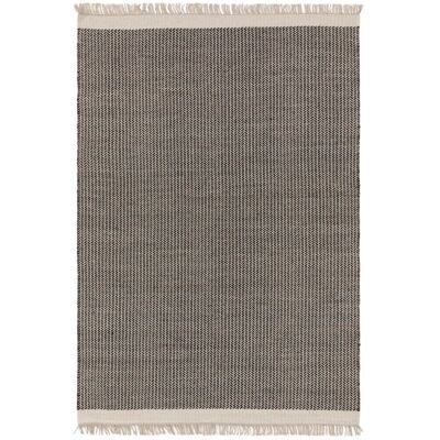 Benuta Tapis de laine noir & blanc 80x120 Noir 80x1x120cm - Publicité Benuta Tapis de laine noir & blanc 80x120 Noir 80x1x120cm - Publicité