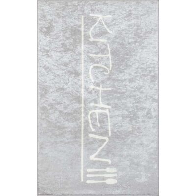 Nazar Tapis de cuisine gris motif kitchen 50x80 Gris 80x1x50cm - Publicité Nazar Tapis de cuisine gris motif kitchen 50x80 Gris 80x1x50cm - Publicité