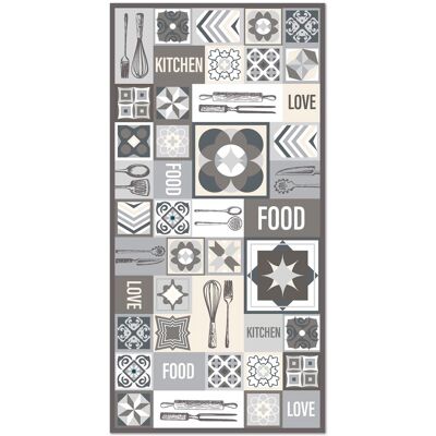 Panorama - Panorama Kitchen Vinyl Rug - Gris - Publicité Panorama - Panorama Kitchen Vinyl Rug - Gris - Publicité