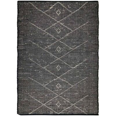 The Deco Factory Chic Tribal - Tapis en jonc de mer noir 160x230 - Style ethnique - Publicité The Deco Factory Chic Tribal - Tapis en jonc de mer noir 160x230 - Style ethnique - Publicité