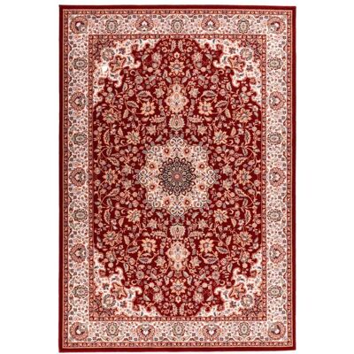 Tapis en Laine Rouge THEKO - Motif Oriental, 66x120cm, 10mm - Publicité Tapis en Laine Rouge THEKO - Motif Oriental, 66x120cm, 10mm - Publicité