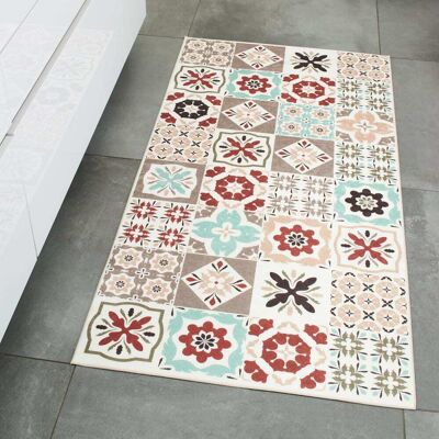 Nazar Tapis de cuisine carreaux de ciment multicolore 80x150 Multicolore 150x1x80cm - Publicité Nazar Tapis de cuisine carreaux de ciment multicolore 80x150 Multicolore 150x1x80cm - Publicité