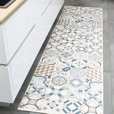 Nazar Tapis de cuisine carreaux de ciment marron 80x300 Marron 300x1x80cm - Publicité Nazar Tapis de cuisine carreaux de ciment marron 80x300 Marron 300x1x80cm - Publicité