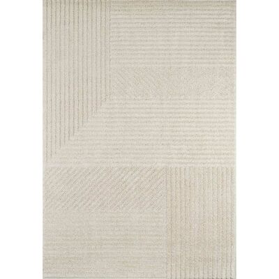 Nazar Tapis salon motif en 3d crème - 120x160 Blanc 170x2x120cm - Publicité Nazar Tapis salon motif en 3d crème - 120x160 Blanc 170x2x120cm - Publicité