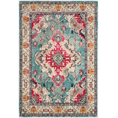 Tapis bleu en polypropylène Safavieh Milà - Forme rectangulaire - Publicité Tapis bleu en polypropylène Safavieh Milà - Forme rectangulaire - Publicité