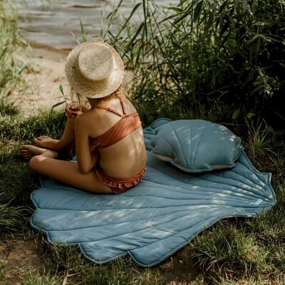 ReCollection Tapis de sol en velours, sea stories Bleu 115x3x110cm - Publicité ReCollection Tapis de sol en velours, sea stories Bleu 115x3x110cm - Publicité