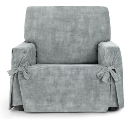 Eysa Housse de fauteuil antitache avec des rubans gris perle 80 -120 cm Gris 100x120x110cm - Publicité Eysa Housse de fauteuil antitache avec des rubans gris perle 80 -120 cm Gris 100x120x110cm - Publicité
