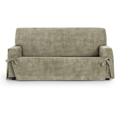 Eysa Housse de canapé 3 pl antitache avec des rubans vison 180 -230cm Taupe 100x230x110cm - Publicité Eysa Housse de canapé 3 pl antitache avec des rubans vison 180 -230cm Taupe 100x230x110cm - Publicité