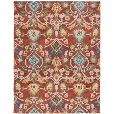 Safavieh - Blossom - Rouge/Multicolore - Laine - Tapis - Publicité Safavieh - Blossom - Rouge/Multicolore - Laine - Tapis - Publicité