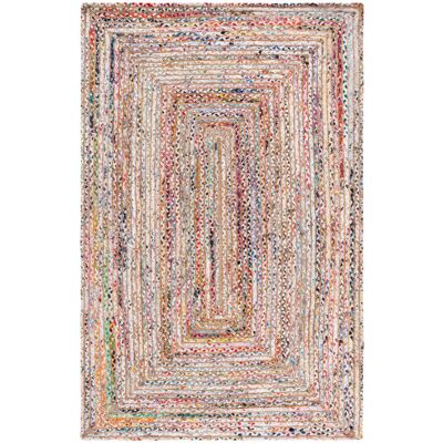 Safavieh - Jute/Cotton Rug - Beige/Multicolor - Rug - Publicité Safavieh - Jute/Cotton Rug - Beige/Multicolor - Rug - Publicité