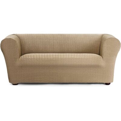 Housse de Canapé Beige Eysa - Chester/Klippan 3 Places - Tissu Élastique - Publicité Housse de Canapé Beige Eysa - Chester/Klippan 3 Places - Tissu Élastique - Publicité