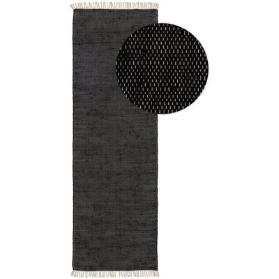 benuta Tom Noir Coton Recyclé 80x250 Tapis - Publicité benuta Tom Noir Coton Recyclé 80x250 Tapis - Publicité