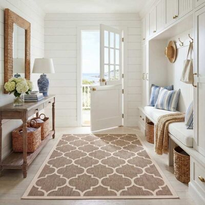 Safavieh - Courtyard Indoor/Outdoor Rug - Marron/Beige - Rug - Publicité Safavieh - Courtyard Indoor/Outdoor Rug - Marron/Beige - Rug - Publicité