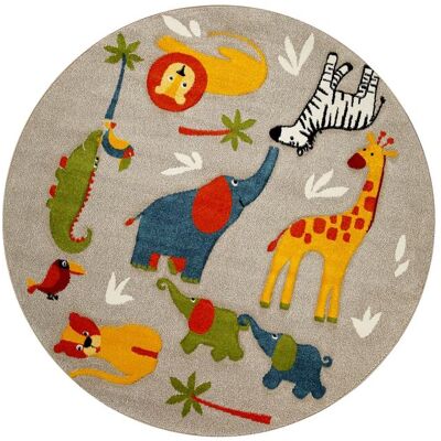 Tapis enfant rond Safari Smart Kids - Tapis de jeu pour enfants - Publicité Tapis enfant rond Safari Smart Kids - Tapis de jeu pour enfants - Publicité