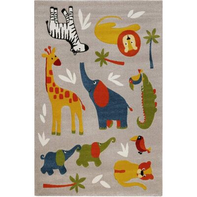 Smart Kids Tapis enfant motif animaux savane beige avec relief 140x200 Beige 200x140x200cm - Publicité Smart Kids Tapis enfant motif animaux savane beige avec relief 140x200 Beige 200x140x200cm - Publicité
