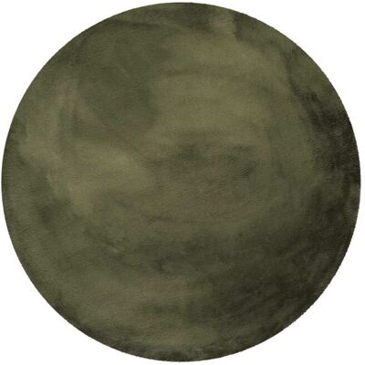 Esprit Tapis rond imitation fourrure lapin doux tufté vert olive 150 Vert 150x3x150cm - Publicité Esprit Tapis rond imitation fourrure lapin doux tufté vert olive 150 Vert 150x3x150cm - Publicité