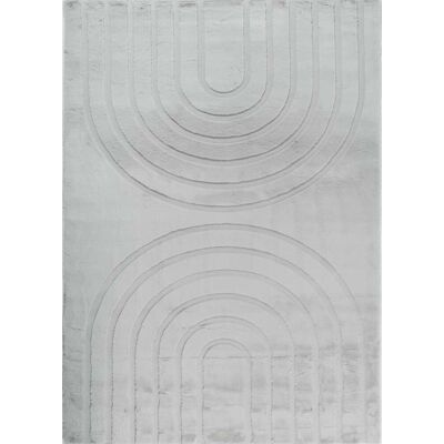 Nazar Tapis doux gris, motif arc - 200x290 Gris 290x2x200cm - Publicité Nazar Tapis doux gris, motif arc - 200x290 Gris 290x2x200cm - Publicité