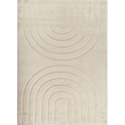 Nazar Tapis doux beige, motif arc - 200x290 Beige 290x2x200cm - Publicité Nazar Tapis doux beige, motif arc - 200x290 Beige 290x2x200cm - Publicité