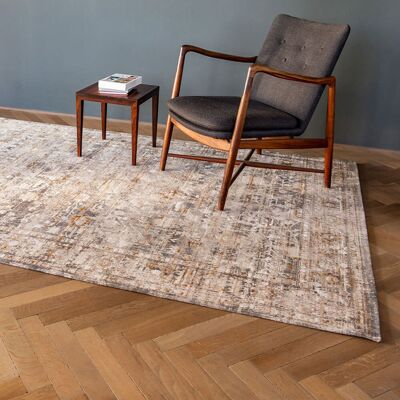 Tapis Antiquaire Ushak Suleiman Gris de Louis De Poortere - 140 x 200 cm - Publicité Tapis Antiquaire Ushak Suleiman Gris de Louis De Poortere - 140 x 200 cm - Publicité