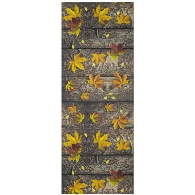 Atticgo Tapis de cuisine lavable automne jaune/marron 52x200 cm Jaune 200x0x52cm - Publicité Atticgo Tapis de cuisine lavable automne jaune/marron 52x200 cm Jaune 200x0x52cm - Publicité
