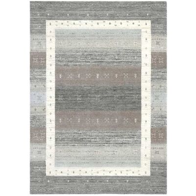 THEKO Tapis en laine tissé à la main argent 170x240 cm Argenté 240x1x170cm - Publicité THEKO Tapis en laine tissé à la main argent 170x240 cm Argenté 240x1x170cm - Publicité