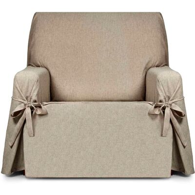 Eysa Housse de fauteuil hydrofuge 1 place avec rubans beige 80-120 cm Beige 120x110x100cm - Publicité Eysa Housse de fauteuil hydrofuge 1 place avec rubans beige 80-120 cm Beige 120x110x100cm - Publicité