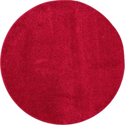 Snapstyle Tapis rond en velours rouge 200x200 cm Rouge 200x1x200cm - Publicité Snapstyle Tapis rond en velours rouge 200x200 cm Rouge 200x1x200cm - Publicité