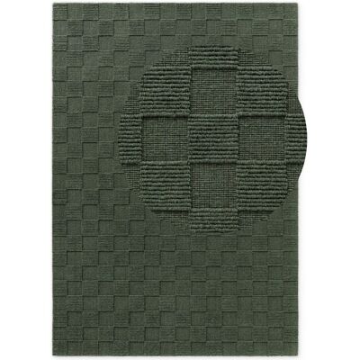 STUDIO DECO Tapis en laine fait main vert 120x170cm Vert 170x1x120cm - Publicité STUDIO DECO Tapis en laine fait main vert 120x170cm Vert 170x1x120cm - Publicité