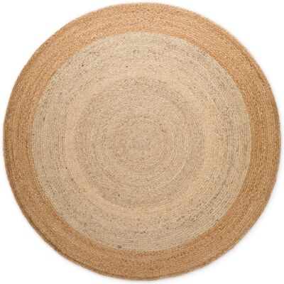 Hanse Home Jutta Tapis rond en jute - Beige naturel et or - Publicité Hanse Home Jutta Tapis rond en jute - Beige naturel et or - Publicité