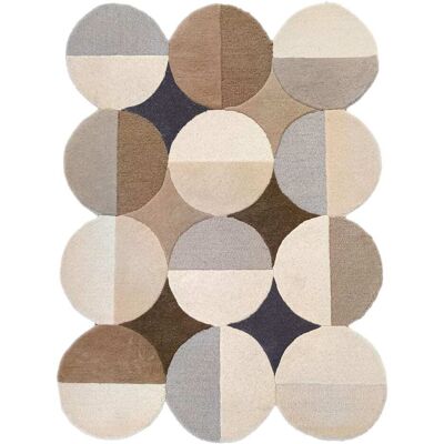 Flair Rugs Tapis en laine grise, beige et marron 120x170cm Beige 170x1x120cm - Publicité Flair Rugs Tapis en laine grise, beige et marron 120x170cm Beige 170x1x120cm - Publicité
