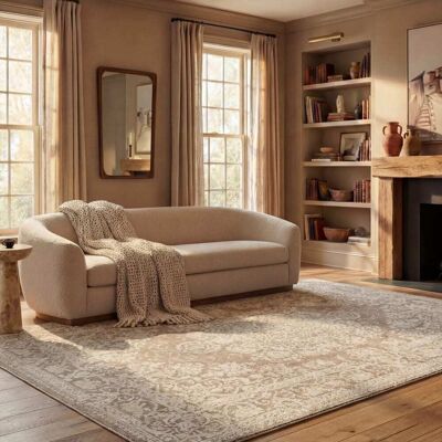 Safavieh Tapis contemporain en polyester beige, 122 x 183 cm Beige 183x1x122cm - Publicité Safavieh Tapis contemporain en polyester beige, 122 x 183 cm Beige 183x1x122cm - Publicité