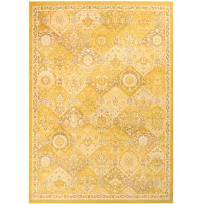 Un amour de tapis Tapis orient style 120x170 jaune, blanc Jaune 170x1x120cm - Publicité Un amour de tapis Tapis orient style 120x170 jaune, blanc Jaune 170x1x120cm - Publicité