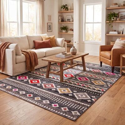 Safavieh - Adirondack - gris - 180x120 cm - polypropylène - Tapis - Publicité Safavieh - Adirondack - gris - 180x120 cm - polypropylène - Tapis - Publicité