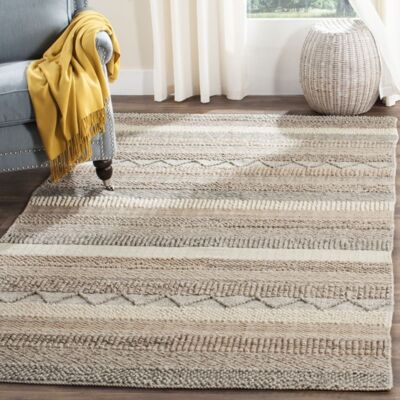 Safavieh Tapis de transition en laine beige, 122 x 183 cm Beige 183x1x122cm - Publicité Safavieh Tapis de transition en laine beige, 122 x 183 cm Beige 183x1x122cm - Publicité