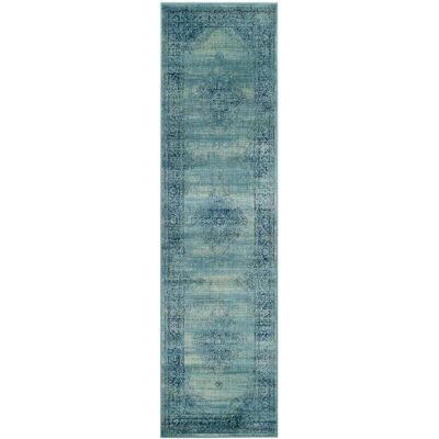 Tapis vintage Safavieh Olivia - Rectangulaire, Bleu, 240x67cm - Publicité Tapis vintage Safavieh Olivia - Rectangulaire, Bleu, 240x67cm - Publicité