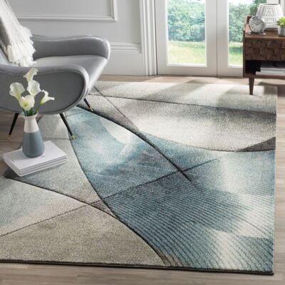 Safavieh Tapis contemporain en polypropylène gris/bleu, 160 x 229 cm Bleu 229x1x160cm - Publicité Safavieh Tapis contemporain en polypropylène gris/bleu, 160 x 229 cm Bleu 229x1x160cm - Publicité