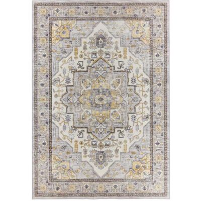 Nazar Tapis vintage oriental jaune 160x220 cm Jaune 220x0x160cm - Publicité Nazar Tapis vintage oriental jaune 160x220 cm Jaune 220x0x160cm - Publicité
